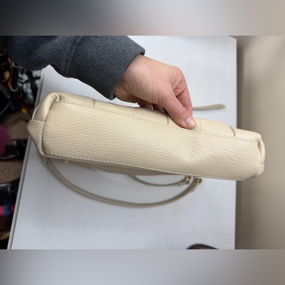 Anna Paola Leather Basketweave Zip Top Brit Shoulder Bag Made in Italy - Picture 10 of 16